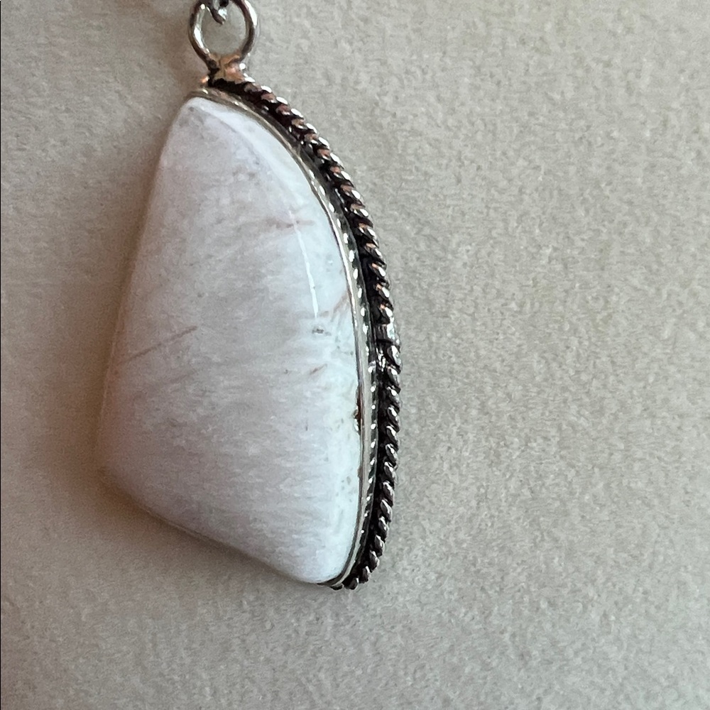 Moonstone Pendant silver overlay Necklace on 22” chain - Picture 3 of 3